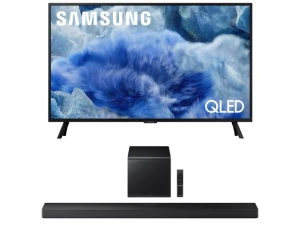 32-inch QLED Smart TV Bundle with Soundbar and Subwoofer — Smart TV, Samsung