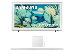 The Frame 55-inch QLED TV and soundbar bundle — Smart TV, Samsung