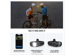 Cycling light and camera bundle — Smart Bike Light, Garmin