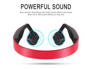 Red Bone Conduction Headphones — Wireless Earbuds, Lian LifeStyle