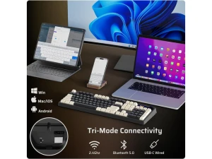 Full-Size Wireless Mechanical Keyboard — Bluetooth Keyboard, LTC