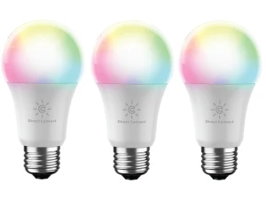 Smart LED Light Bulb, 60-Watt Equivalent, A19, Full Spectrum, 3-Pack — Smart Light Bulb, GE