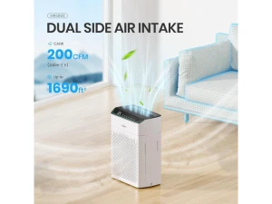 Air Purifier, White, 1 Pack+2 Pack Filters — Air Purifier, TEMAGICH