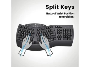 Wireless Ergonomic Split Keyboard — Bluetooth Keyboard, Perixx