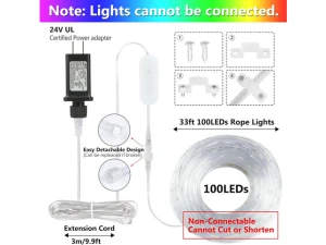 33 ft LED Rope Lights — Smart Outdoor Lighting, PISKEKAT