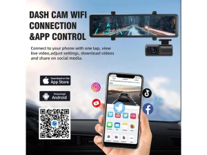 3-Channel Mirror Dash Camera — Dash Cam, PISKEKAT