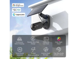 Outdoor Battery Camera Kit with Solar Panel — Security Camera, Tapo