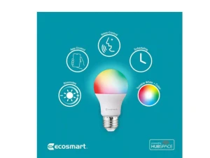 Smart LED Light Bulbs, A19, Color-Changing, 60-Watt Equivalent, 4-Bulb Pack — Smart Light Bulb, EcoSmart