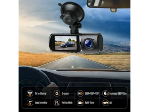 3-Channel Car Dash Camera — Dash Cam, VINTMAR