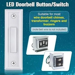 Lighted Doorbell Button with LED Light, Saillong
