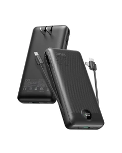 20000mAh Fast Charging Power Bank with Built-in Cables and Wall Plug — Power Bank, VRURC