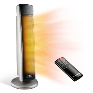 Digital Ceramic Tower Heater for Large Rooms with Remote Control, Lasko
