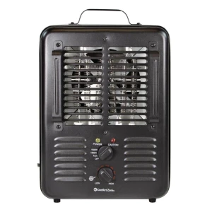 Portable Electric Space Heater with Adjustable Thermostat, 1500W, Comfort Zone