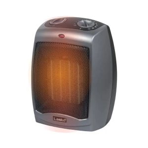 Portable Indoor Electric Ceramic Space Heater with Thermostat, Lasko