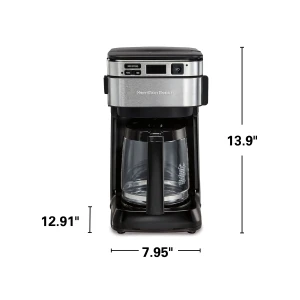 Programmable Drip Coffee Maker, 12 Cups, Front Access Easy Fill — Coffee Maker, Hamilton Beach