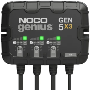 3-Bank Smart Marine Battery Charger, 15A Waterproof Onboard Boat Charger, NOCO