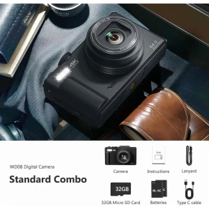 4K Digital Camera for Photography, VJIANGER