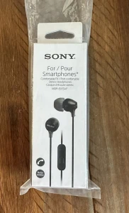 In-Ear Earbud Headphones with Mic, Sony
