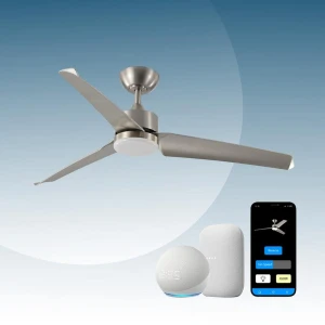 Modern All Seasons Smart Ceiling Fan with LED Lights — Smart Fan, Promounts