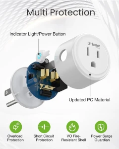 Smart Plug Outlet Extender with USB Wall Charger — Smart Plug, GHome
