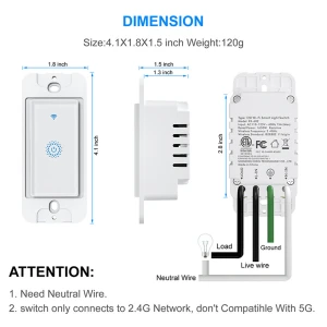 Smart WiFi Light Switch — Smart Switch, Nexete