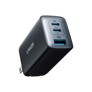 USB C Charger (Nano 65W), PPS 3-Port Fast Compact Foldable USB C Charger Block — Power Bank, Anker