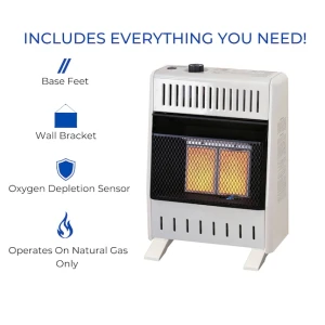 Ventless Natural Gas Infrared Space Heater with Thermostat Control, ProCom