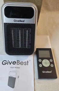 Wall Outlet Space Heater with Remote, GiveBest