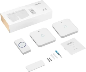 Wireless Doorbell Kit with 2 Plug-In Receivers, 52 Melodies, and LED Flash — Video Doorbell, AVANTEK