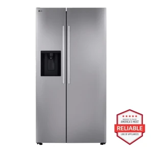 27 Cu. Ft. Stainless Side-by-Side Smart Refrigerator — Smart Refrigerator, LG