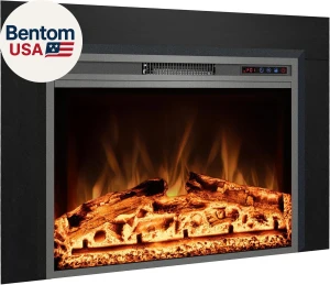 Electric Fireplace Insert with Metal Trim Kit, Kentsky