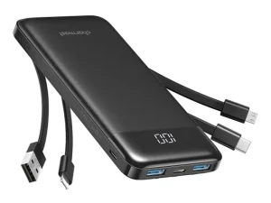 Portable Charger with Built-in Cables — Power Bank, Charmast