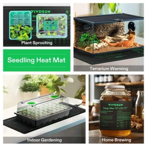 Seedling Heat Mat and Digital Thermostat Combo Set, VIVOSUN