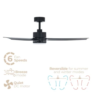 Smart Indoor and Outdoor Ceiling Fan with LED Light Kit, East Grove Home