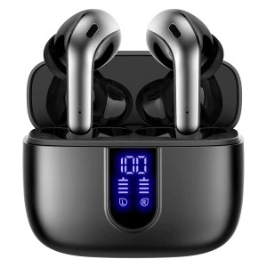 True Wireless Earbuds with LED Power Display and Wireless Charging — Wireless Earbuds, TAGRY