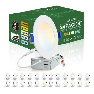 Ultra-Thin LED Recessed Ceiling Light with Junction Box, zouzai