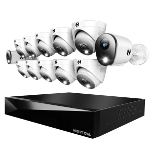 2-Way Audio 12 Channel DVR Video Home Security Camera System — Security Camera, Night Owl