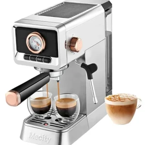 20 Bar Espresso Machine with Milk Frother — Coffee Maker, Mecity
