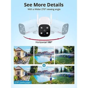 Outdoor Security Camera with 2K Color Night Vision — Security Camera, DEKCO