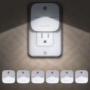 LED Night Lights with Dusk-to-Dawn Sensor, LuxLumin
