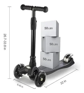 3 Wheel Scooter for Kids, WV WONDER VIEW