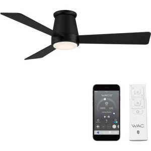 3-Blade Flush Mount Smart Home Ceiling Fan — Smart Fan, WAC Lighting
