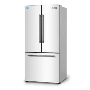 French Door Refrigerator with Built-in Ice Maker, BLACK+DECKER