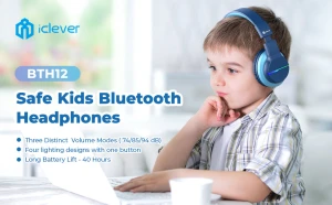 Kids Bluetooth Headphones with LED Lights, iClever
