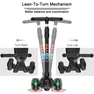 Lean 'N Glide 3-Wheeled Push Scooter, Allek