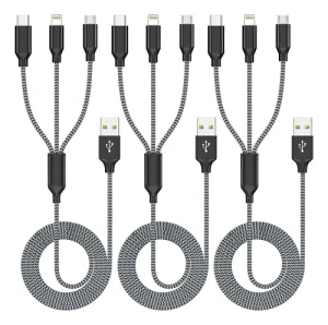 Multi Charging Cable 3Pack, Xnewcable