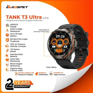 GPS Smart Watch with Extra-Large Battery and Military Durability — Smart Watch, KOSPET
