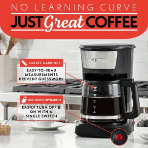 12-Cup One-Touch Drip Coffee Maker, Gourmia
