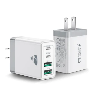2 Pack 4-Port USB C Fast Charger Block, Aiminu