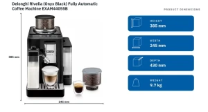 Automatic Espresso Machine with Grinder & Milk Frother, De'Longhi